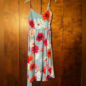 Vince Camuto Light Blue Floral High-Low Dress